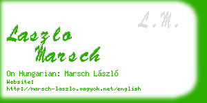 laszlo marsch business card